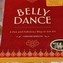 BELLYDANCE INCLUDES, INSTRUCTIONAL DVD STEP BY STEP, CD, BOOK, BELLY JEWEL, 3 MISSING CYMBALS, ONLY 1 CYMBALS. WHITE BEJEWELED SKIRT & GREEN CROPTOP