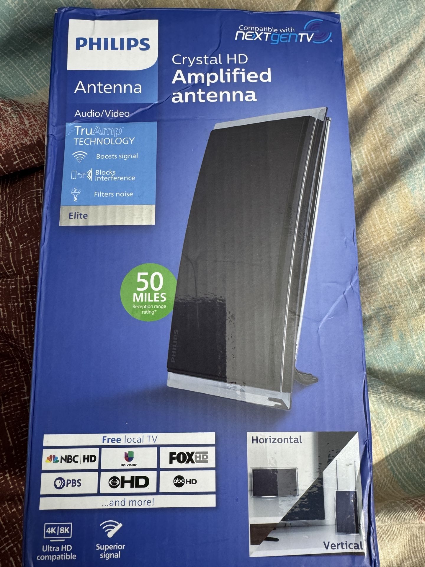 Philips Crystal HD 4k/8k Amplified Antenna Tru Amp Technology