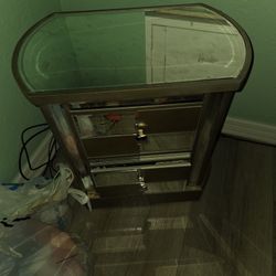 Mirrored Nightstand / Side Table — Glam Style