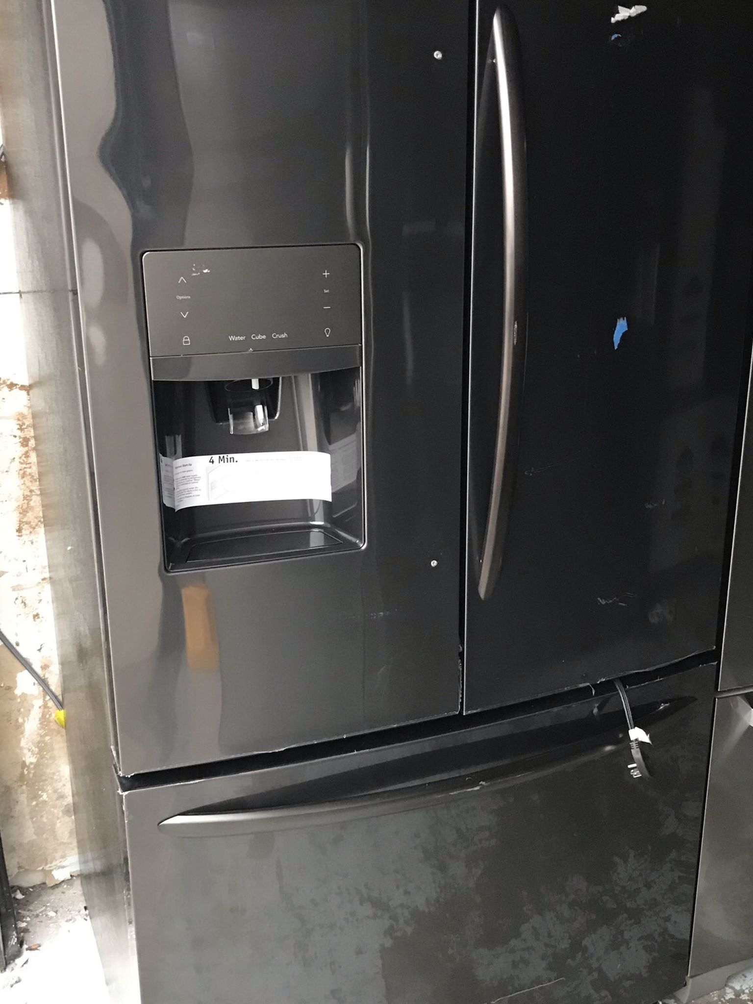 Frigidaire French Door Refrigerator Black Steel New