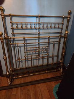 Antique solid brass bed