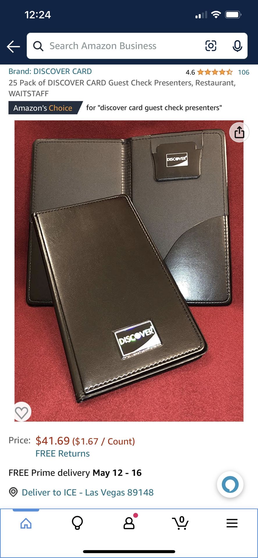 Restaurant Supplies Leather Guest Check Presenter