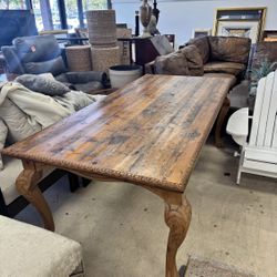 Furniture of America Carina Natural Solid Wood 4-drawer Dining Table