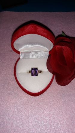 4.5tcw. Amethyst and diamond Lady's ring