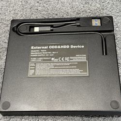 External CD DVD Drive for Laptop, USB C Portable CD/DVD +/-RW Burner DVD Player with SD Card Reader USB 3.0 Type C Hub Compatible with Laptop PC Windo