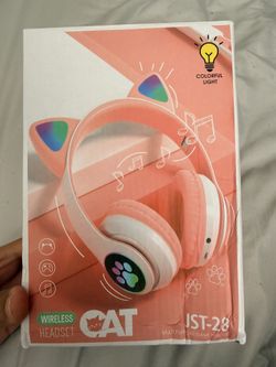 Pink wireless headsets