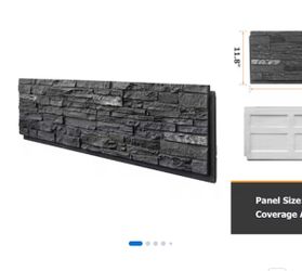 LOVMOR LVOMOR 1 Pack Faux Stone Wall Covering Panels PU Stone Veneer Interior
