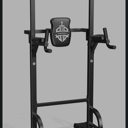 Sportsroyals Power Tower Pull Up Bar Station, 450LBS Stable Pull Up Dip Station for Home Gym Strength Training Equipment