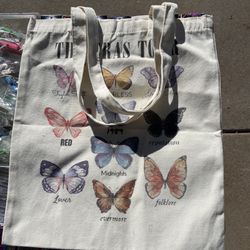 Taylor Swift Tote Canvas Eras Tour Bag Beige 