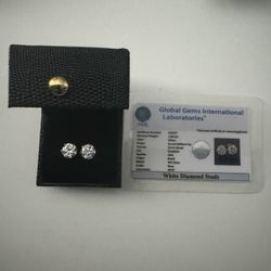 White Diamond Studs 5.00 CTs