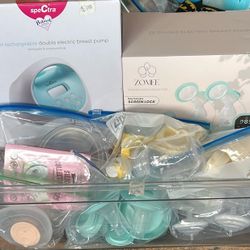 Breast pump and Supplies $200