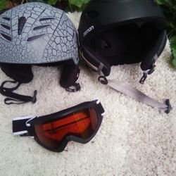 Two Snowboard/Sport Helmets