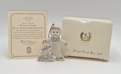 Lenox Ornament - 2001 Annual Gingerbread Man - The Sweetest Christmas