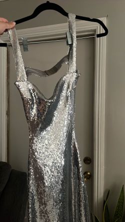 Meski long silver dress