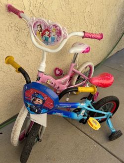 2 Kids Bikes – Disney Princess & Paw Patrol