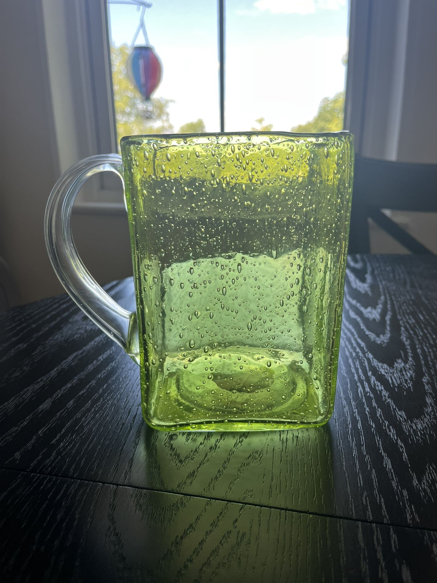 πΏ Unique Green Glass Vase β 6.5β Tall