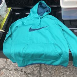 Dri-Fit Nike hooded Sweatshirt, turquoise, lady’s size small 