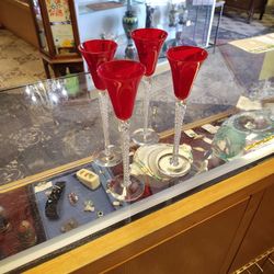 4 Crystal Aperitif Glasses