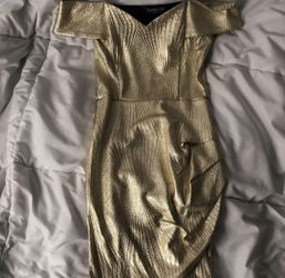 “FASHION NOVA” gold dress