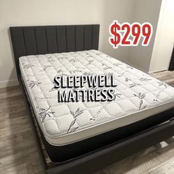 Queen Bed Frame With Mattress $299