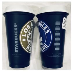 BLUE Starbucks plastic coffee / drinking cup w/ lid - LA RAMS DODGERS  ANGELS CHARGERS for Sale in Santa Ana, CA - OfferUp