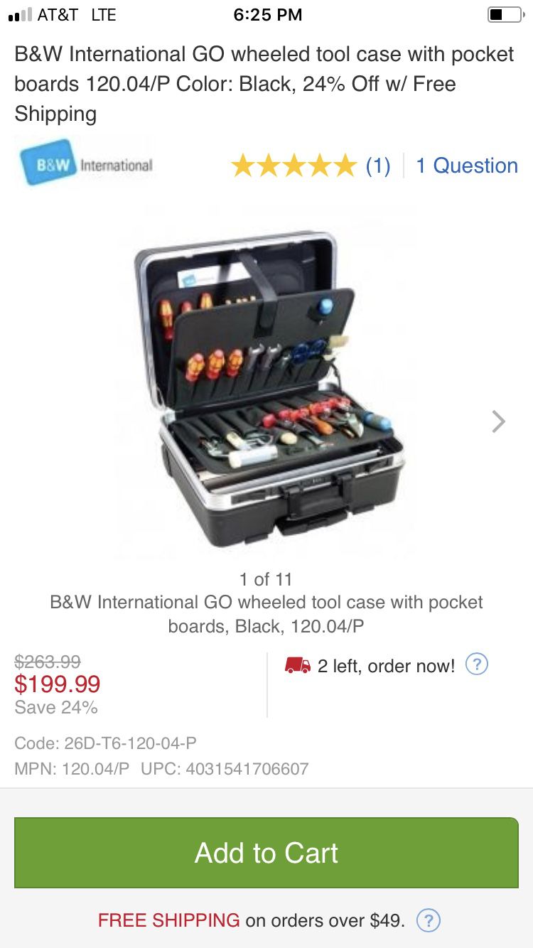 Brand new in box B&W international rolling tool box