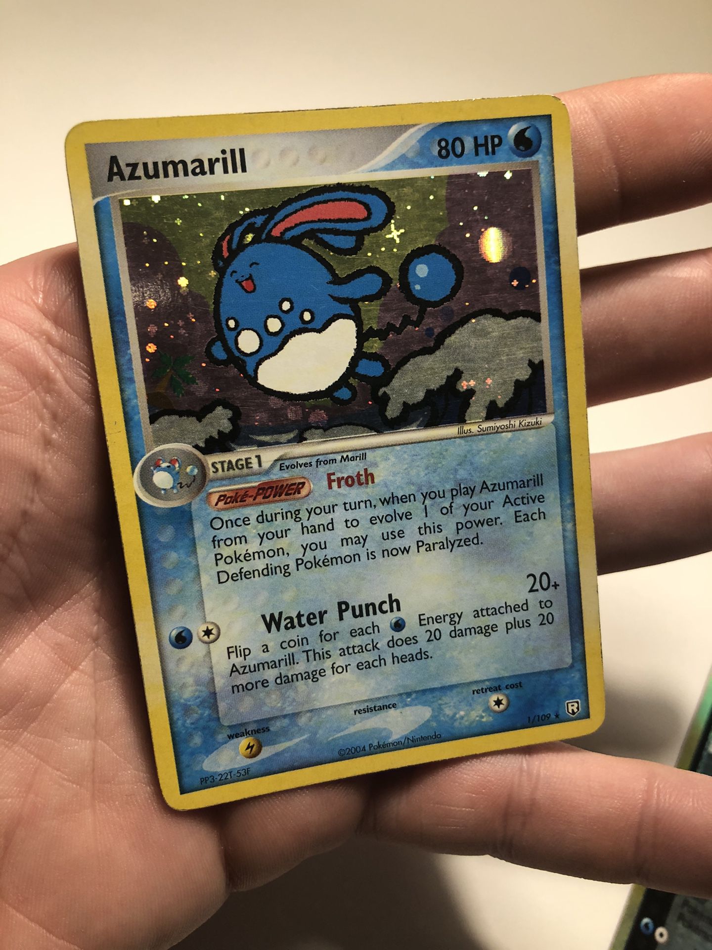 Pokemon Azumarill Holo Card