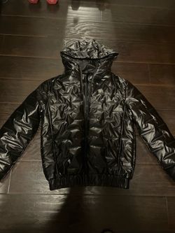Black Puffer Glossy Jacket