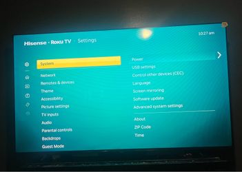 65 INCH HISENSE ROKU TV