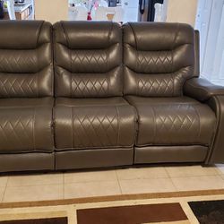 Leather Living Roon Recliner Sofa