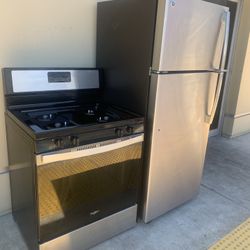 Ge Refrigerator And Whirlpool Stove
