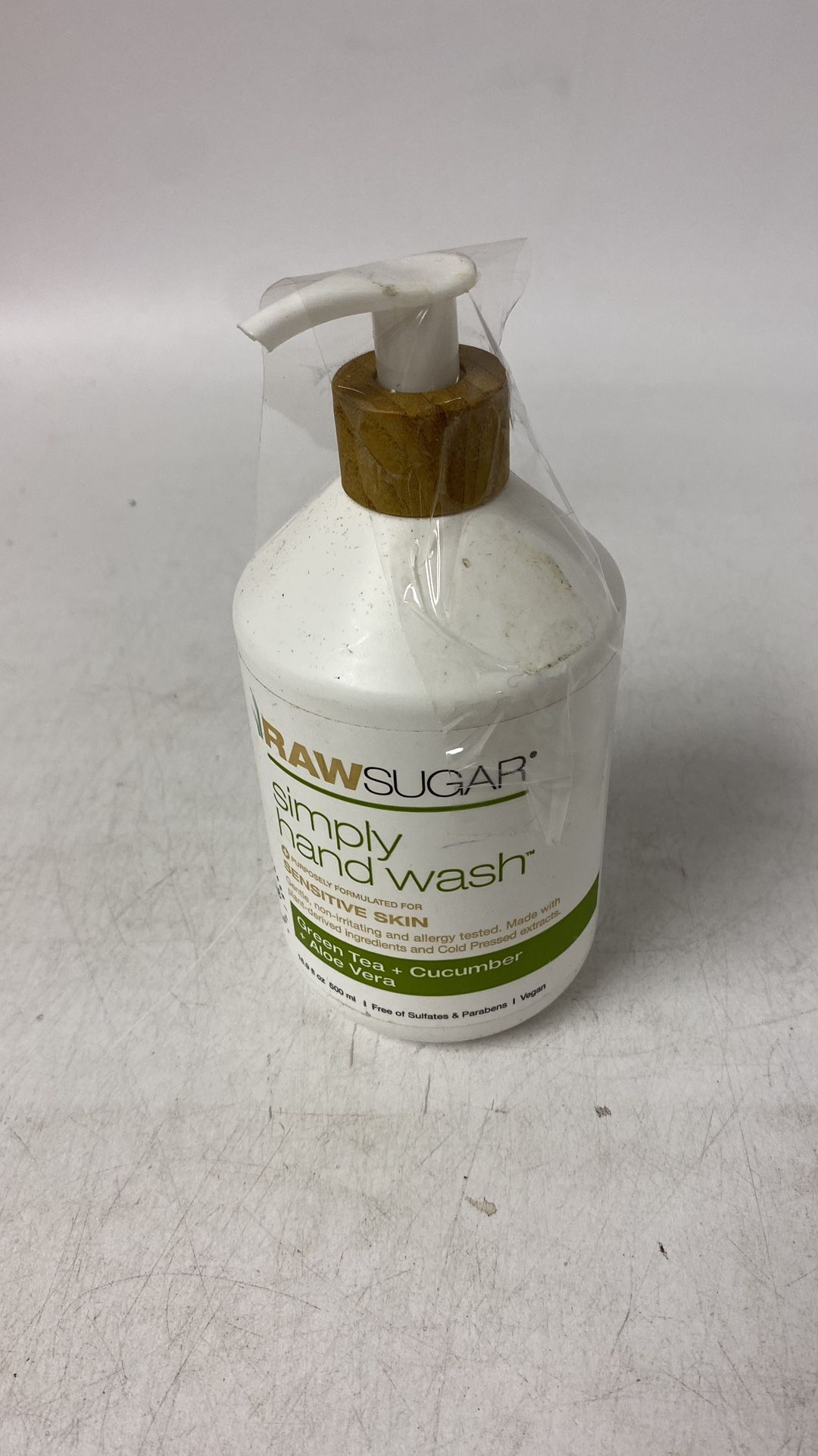 Raw Sugar Simply Hand Wash W/ Green Tea, Cucumber & Aloe Vera 16.9 Oz