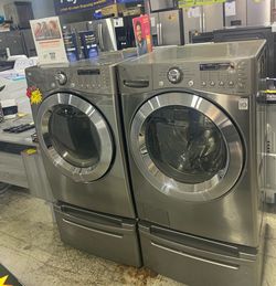 Washer & Dryer Set with Pedestals -Great Deal! Take it for Zero Down