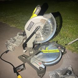 RYOBI 14 Amp Corded 10 in. Compound Miter Saw with LED Cutline Indicator