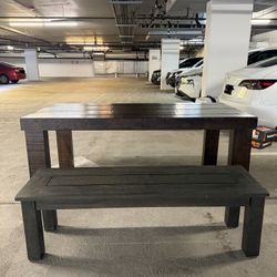 Solid Wood Dining Table – World Market, Modern Rustic, Excellent Condition