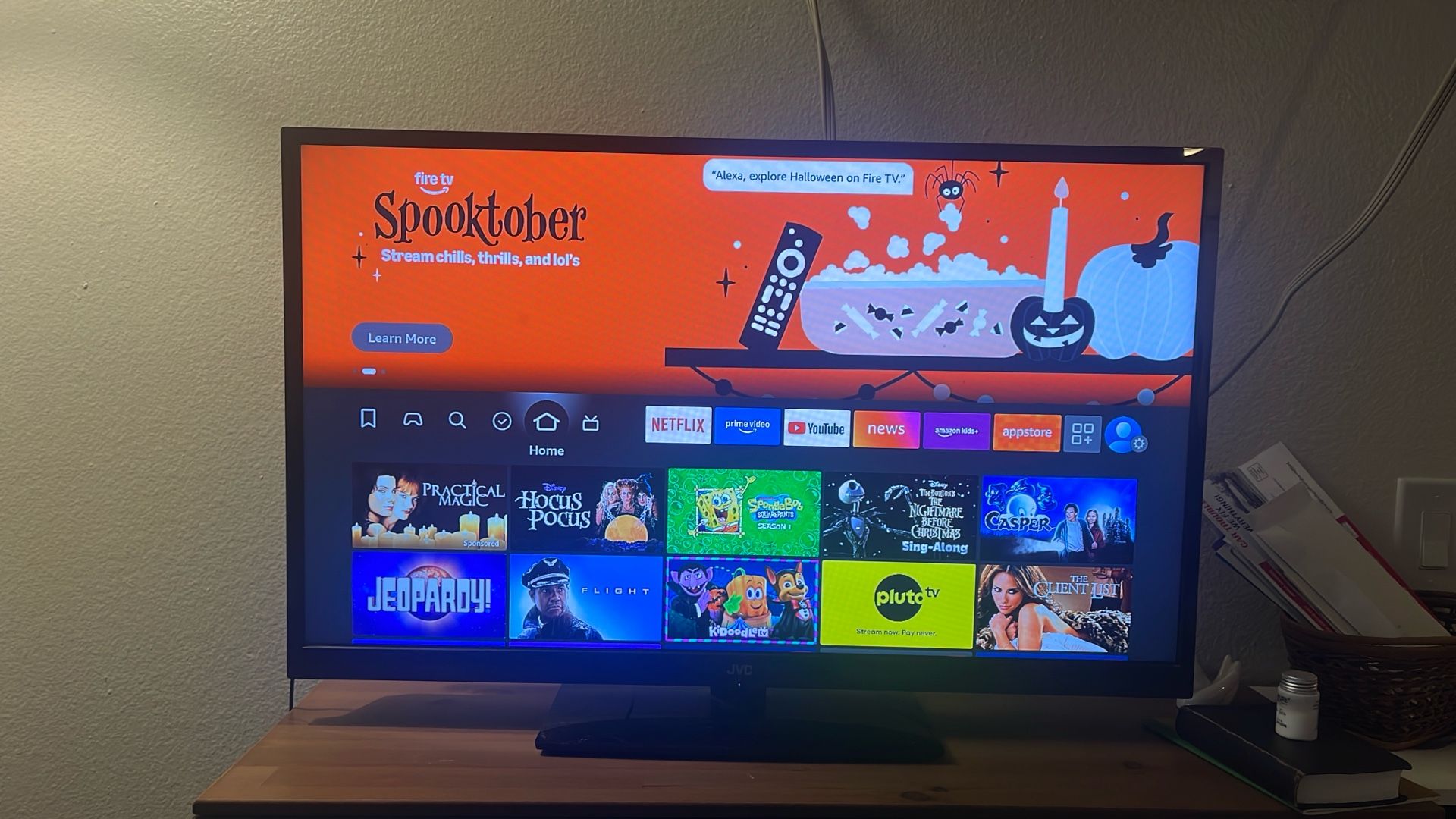 JVC 37inch TV With Remote and Amazon Fire Stick