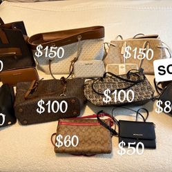 Designer Handbag Lot