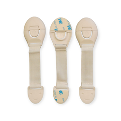 Child Safety Locks, Baby Safety Cupboard Locks, Baby Proof Cabinet Adhesive Strap Locks for Kitchen Cabinets, Drawers, Appliances, Closet, Fridge.