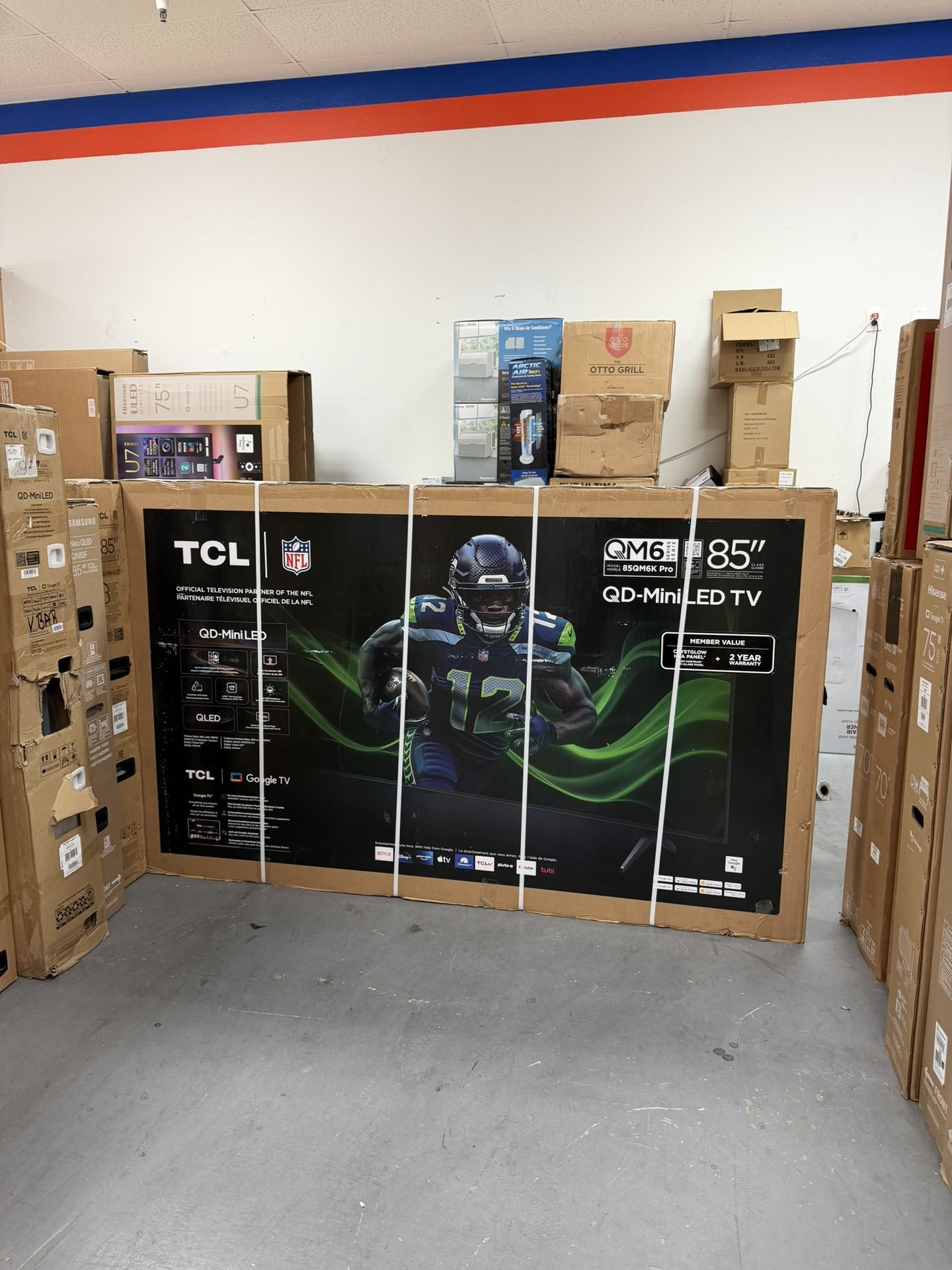 TCL 85” Inch QLED Mini LED 4K HDR Smart TV