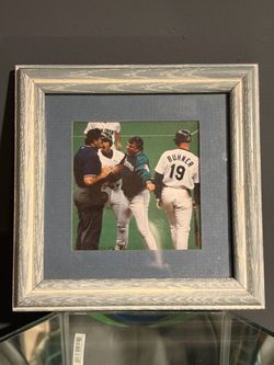 Framed Seattle Mariners Lou Piniella, Alex Rodriguez, and Jay Buhner #19 Baseball Photo