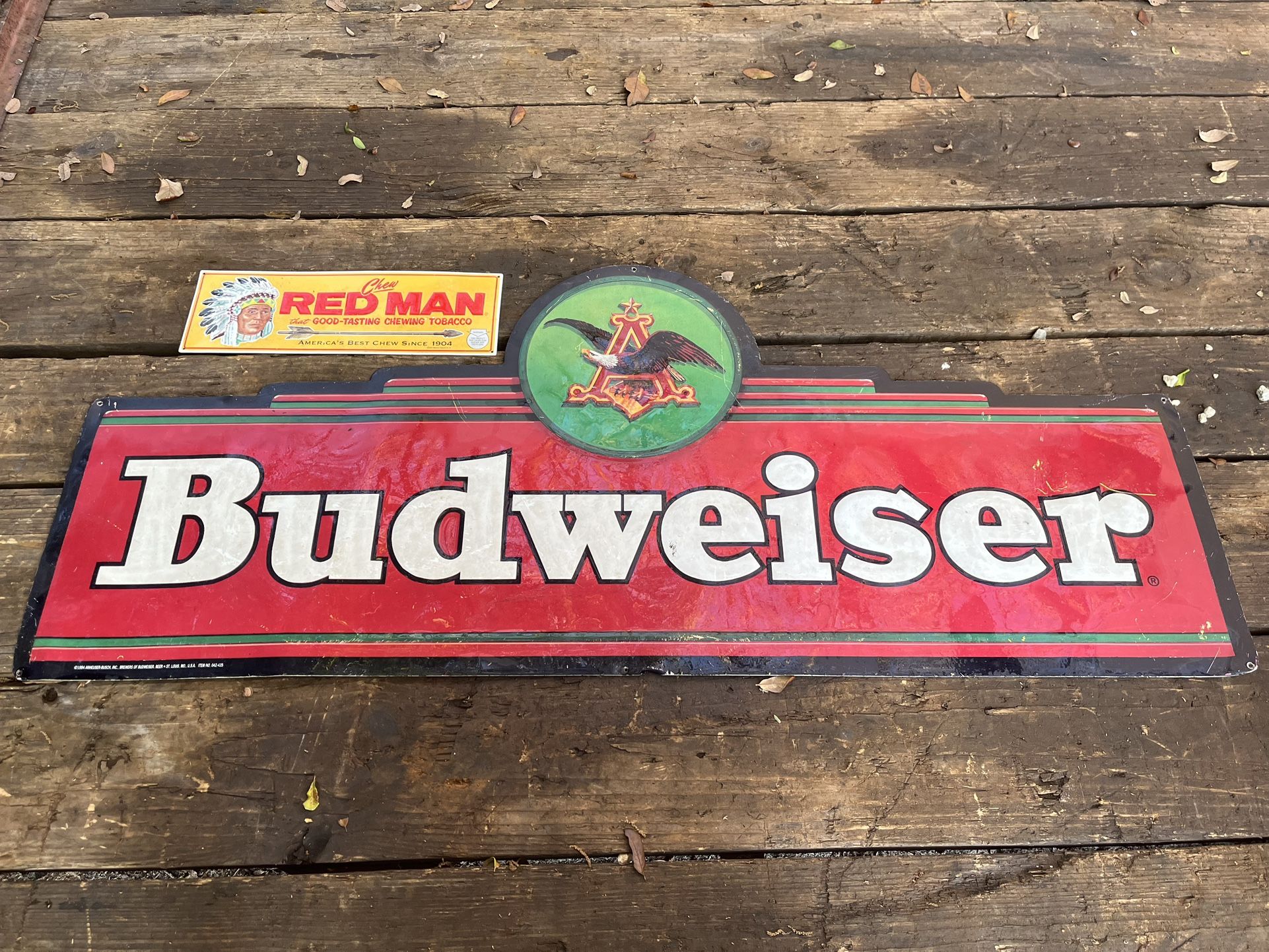 Budweiser And Redman Tobacco Sign