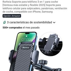 New Rorhxia 3-in-1 Phone Mount car ( NEW NEVER USED)