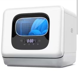 KISSAIR Portable Countertop Dishwasher - White, 6 Programs - Open Box