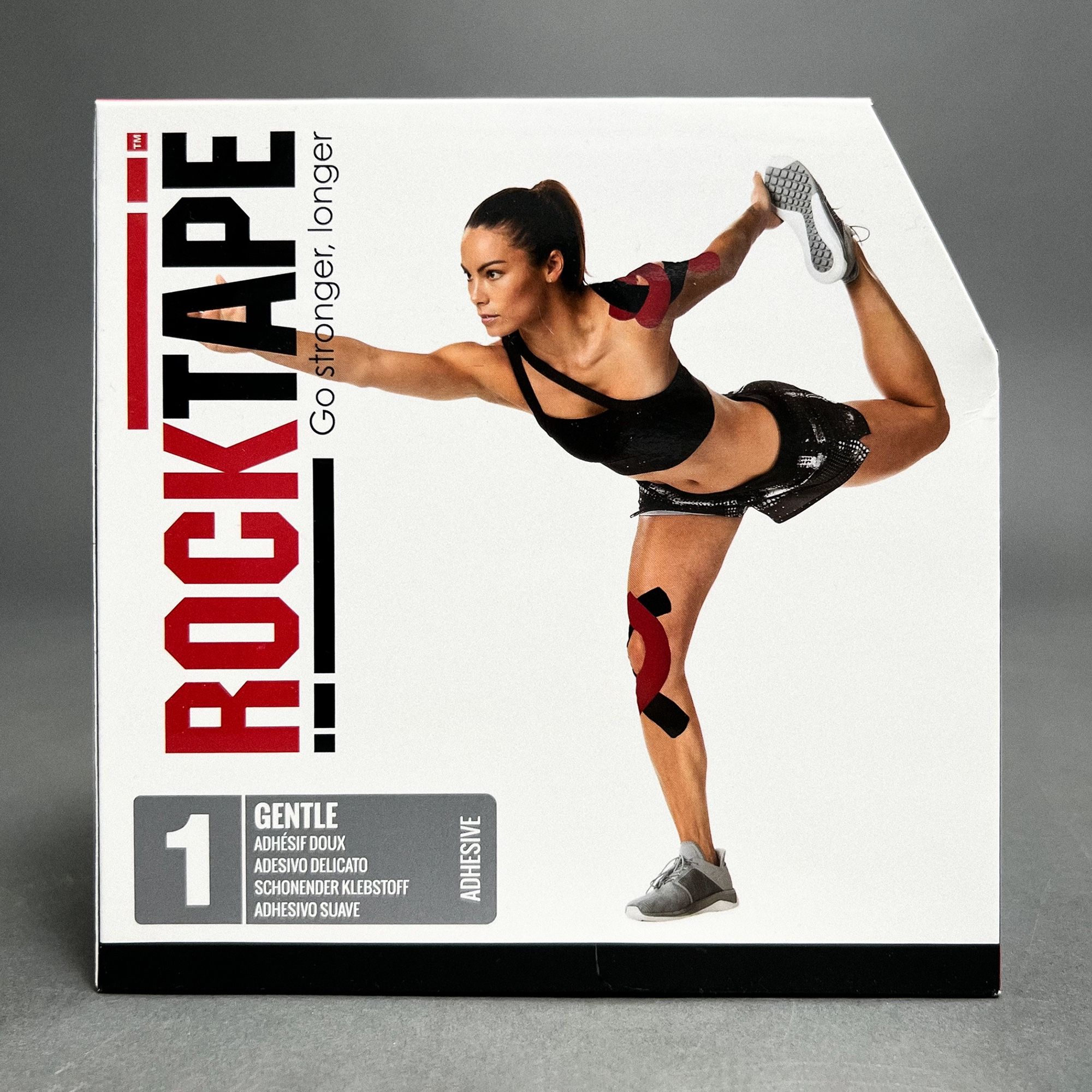 RockTape Sensitive Skin Black Tape Roll Kinesiology Sports Recovery 2" x 105’