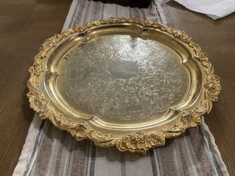 Antique Footed Serving Platter