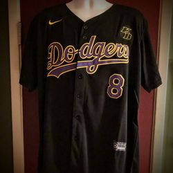 Los Angeles Dodgers  #8/24 Kobe Bryant MLB Baseball Jersey -S.M.L.XL.2X