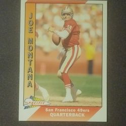 Pacific 1991 Joe Montana San Francisco 49ers #464 Quarterback Football Card NFL Sport Vintage Collectible