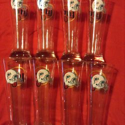 Dolphins Pilsner glasses $7.00 EACH, CASH TEXT FOR PRICES 