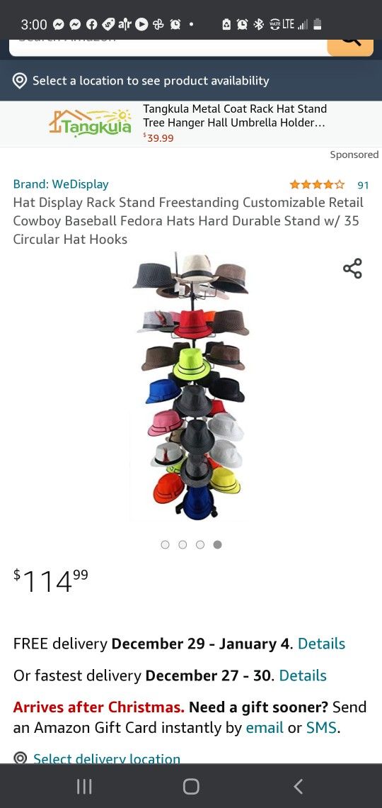 $65 HAT STAND