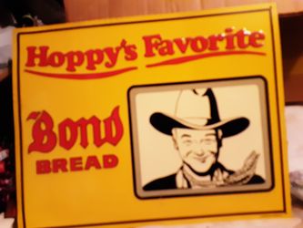 Metal sign for Hoppys bond bread